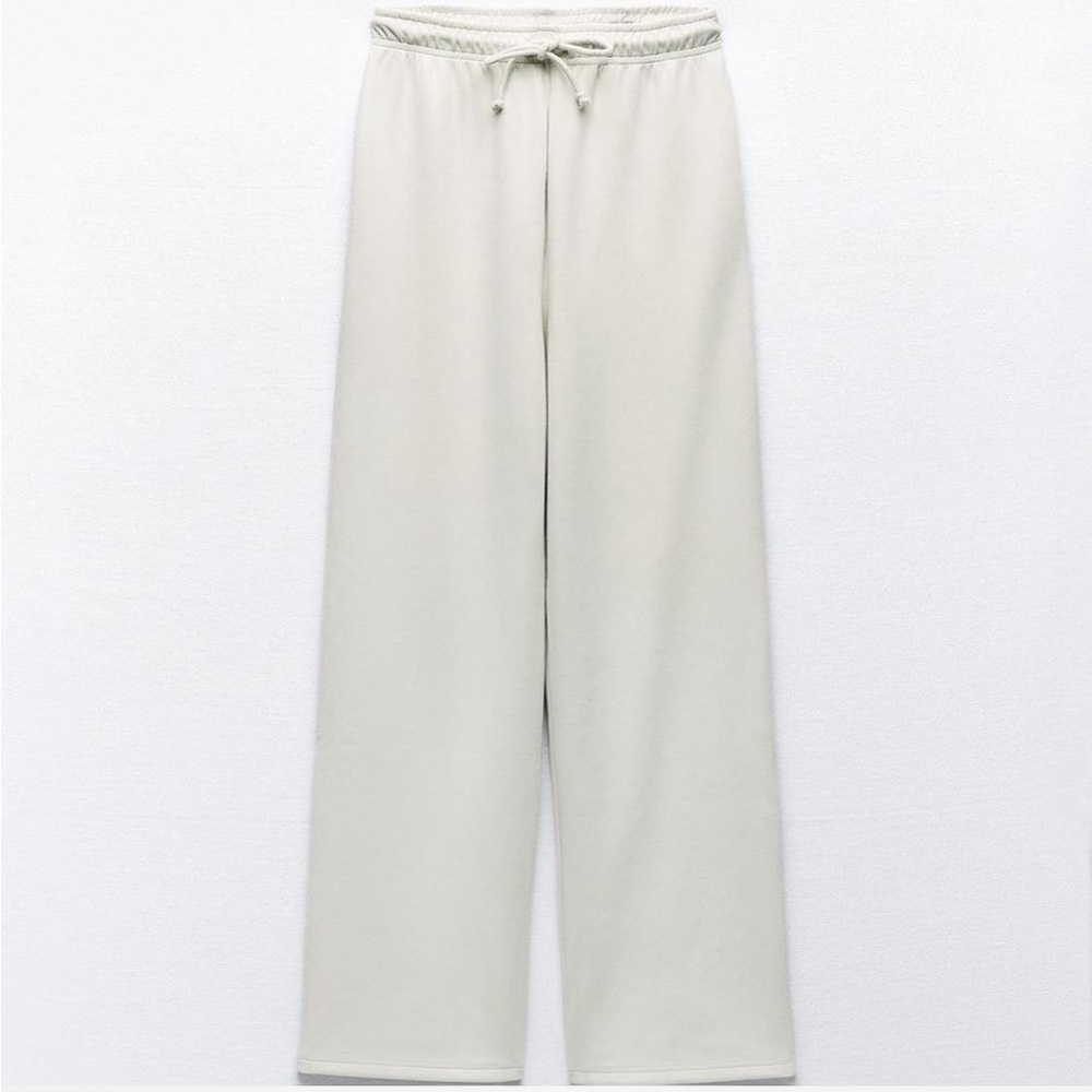 cream sweats Zara size small